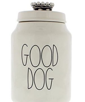 Rae Dunn Magenta Ceramic Canister Good Dog Crown Top Pet Canister 0 300x360
