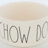 Rae Dunn Magenta Ceramic Pet Bowl Chow Down Large 6 Inch 0 100x100