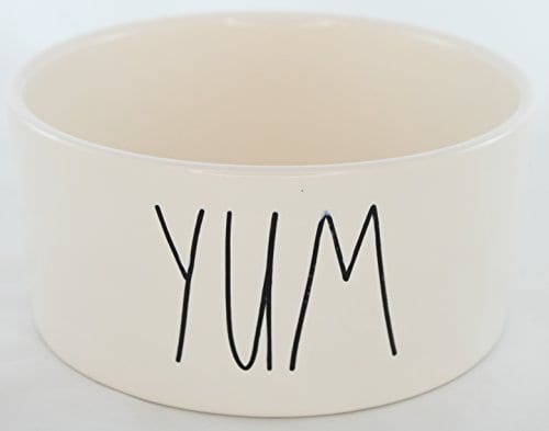 Rae Dunn Magenta Ceramic Pet Bowl Yum Large 6 Inch 0