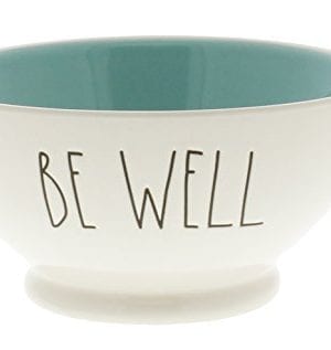 Rae Dunn By Magenta BE WELL Cereal LL Bowl Blue Interior 0 300x317