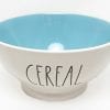 Rae Dunn By Magenta CEREAL Ice Cream Cereal Bowl Blue Interior 0 100x100