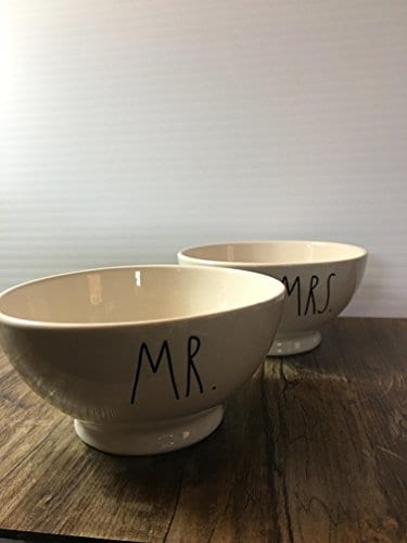 Rae Dunn By Magenta MR MRS Ice Cream Cereal Bowl 0