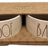 Rae Dunn By Magenta WOOF And BARK Large Pet Bowl Set 0 100x100