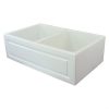 Transolid FUDH332010 Versailles Fireclay Equal Double Farmhouse Kitchen Sink 327 In L X 197 In W X 99 In H White 0 100x100