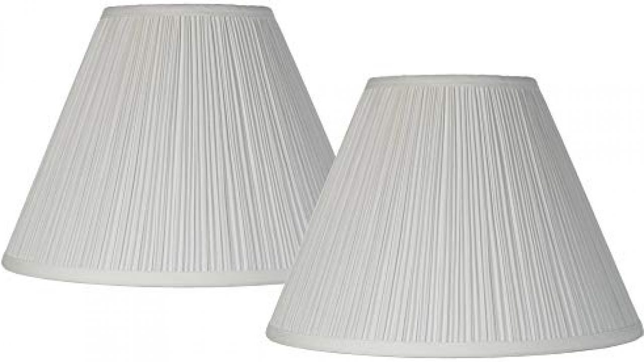 white pleated lamp shade