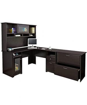 Bush Furniture Cabot L Shaped Desk With Hutch And Lateral File