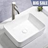 Comllen Counter White Porcelain Ceramic Bathroom Vessel Sink Art Basin 0 100x100