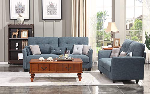 Honbay Loveseat And Sofa Set For Living Room Sets Couch Furniture Dark Grey Honbay Loveseat And Sofa Set For Living Room Sets Couch Furniture Dark Grey