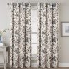 HVERSAILTEX Thermal Insulated Grommet Blackout Curtains For Bedroom Floral Printing Curtains 52 By 84 Inch Length Set Of 2 Panels Traditional Floral Pattern In Sage And Brown 0 100x100