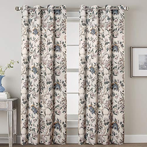 Thermal Insulated Grommet Blackout Curtains for Bedroom//Living Room Set 2 Panel