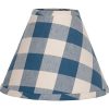 Home Collections By Raghu 16 Inch Lamp Shade Buffalo Check Colonial Blue Buttermilk Washer 0 100x100