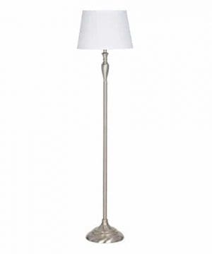Ravenna-Home-Traditional-Metal-Floor-Lamp-5925H-With-Bulb-Brushed-Nickel-with-White-Shade-0
