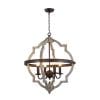 20 In W Transitional 4 Light Hall Or Foyer Light Fixture Stardust Two Toned Finish Wood Metal Chandelier Industrial Farmhouse Open Quatrefoil 0 100x100
