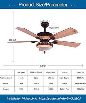 52 ceiling fan model 5745