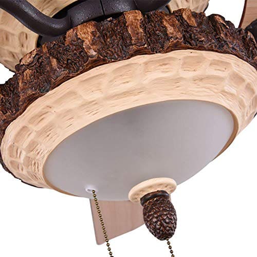 52 Inch Rustic Ceiling Fan With Lights, Rustic Ceiling Fan With Remote