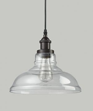 CLAXY Ecopower Industrial Edison Vintage Style 1-Light Pendant Glass Hanging ... CLAXY Ecopower Industrial Edison Vintage Style 1-Light Pendant Glass Hanging ...