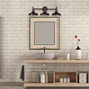 Kichler Barrington 4-Light 29.5-in Cylinder Vanity Light Distressed Black Wood