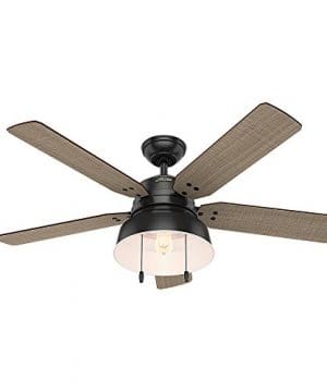Hunter 59307 Mill Valley 52 Ceiling Fan With Light Large Matte Black 0 300x360