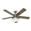 Hunter 59308 Mill Valley 52 Ceiling Fan With Light Large Matte Silver 0 100x100