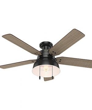 Hunter 59310 Mill Valley 52 Ceiling Fan With Light Large Matte Black 0 300x360