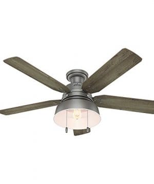 Hunter 59311 Mill Valley 52 Ceiling Fan With Light Large Matte Silver 0 300x360