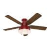 Hunter 59312 Mill Valley 52 OTH867 Ceiling Fan With Light Large Barn Red 0 100x100