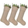 Ivenf Burlap Personalized Christmas Stockings 3 Pack 0 100x100