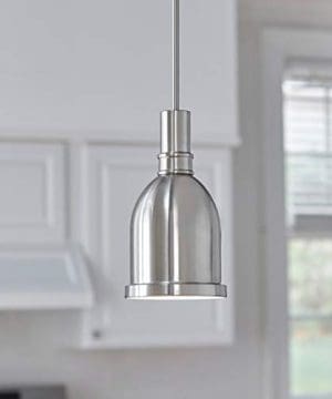 Kindri Metal Pendant Light Brushed Nickel Pendant Lighting For Kitchen Island LL P202 1BN 0 3 300x360