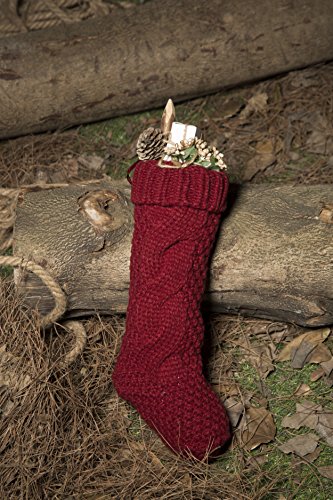 Komotu Pack 418 Unique Burgundy Knit Christmas Stockings 0 0