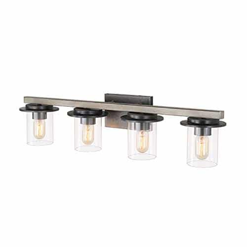 Laluz Bathroom Light Fixtures Faux Wood Bathroom Lights Over