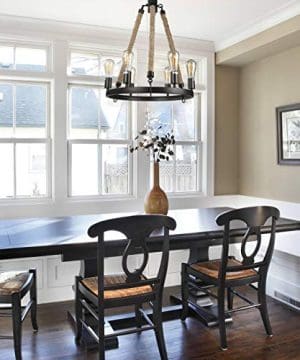 LNC Farmhouse Chandeliers For Dining Rooms Rustic Hanging Ceiling Light Fixture A02993 0 1 300x360
