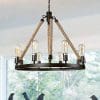 LNC Rustic Farmhouse Chandeliers For Dining Rooms Hanging Ceiling Light Fixture A02994 0 100x100