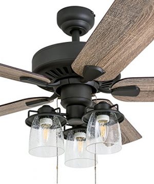 Prominence Home 50585-01 Briarcrest Farmhouse Ceiling Fan, 52 