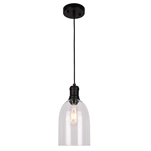 Runnly Pendant Glass Kitchen Light Vintage Lamp Farmhouse Decor Adjustable Height Fixture