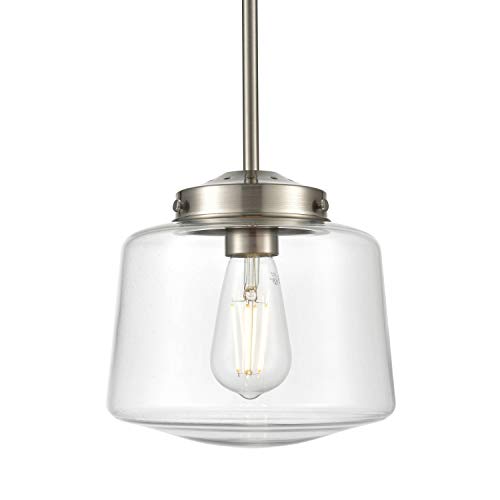 Scolare Vintage Pendant Light Brushed Nickel Kitchen Island Light With LED Bulb LL P274 BN 0 0