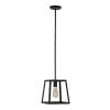 Stone Beam Industrial 1 Light Rectangle Chandelier Pendant With Bulb 1163W Matte Black 0 100x100