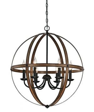 Westinghouse Lighting 6333600 Stella Mira Six Light Indoor Chandelier Barnwood And Oil Rubbed Bronze Finish 0 300x360