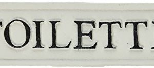 Abbott Collection Toilette Sign 8 14 Antique WhiteBeige 0 300x134