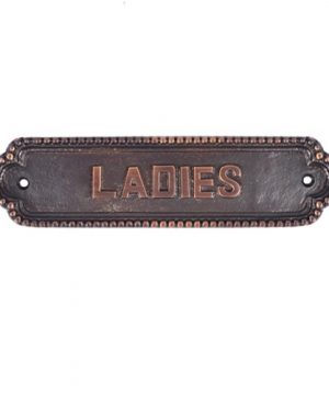 Adonai Hardware Large Ladies Brass Door Sign Antique Copper 0 300x360