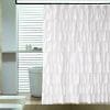 Ameritex Ruffle Shower Curtain Home Decor Soft Polyester Decorative Bathroom Accessories Great For Showers Bathtubs White72 X 72 0 100x100