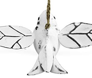 AuldHome Vintage Distressed White Bird Decorations Set Of 6 Metal Hanging Ornaments For Easter Tree Christmas And Seasonal Decor 0 4 300x254