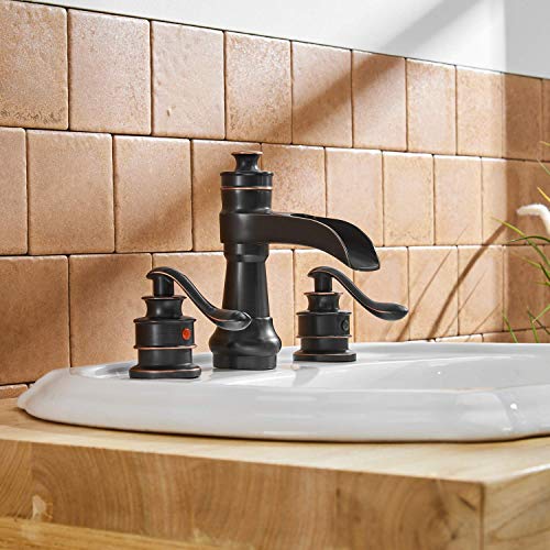 BWE Bathroom Faucet Oil Rubbed Bronze Waterfall 8-16 Inch ...