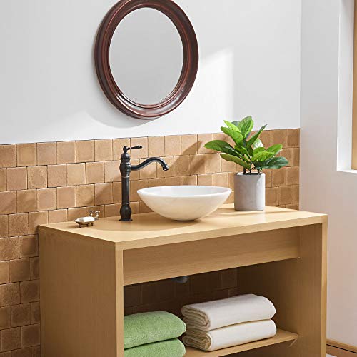 BWE Single Hole Lever Bathroom Vessel Sink Faucet With Matching Pop Up Drain Without Overflow Oil Rubbed Bronze ORB Commercial 0 1