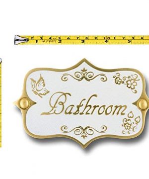 The Metal Foundry Bathroom Brass Door Sign Vintage Shabby Chic