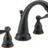 Delta Faucet Windemere 2 Handle Widespread Bathroom Faucet With Metal Drain Assembly Oil Rubbed Bronze B3596LF OB 0 100x100