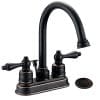 Designers Impressions 653388 Oil Rubbed Bronze Two Handle Lavatory Bathroom Vanity Faucet Bathroom Sink Faucet With Matching Pop Up Drain Trim Assembly 0 100x100