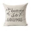 Dreaming White Christmas Throw Pillow Case Cushion Cover Decor Cotton Linen 18 X 18 0 100x100