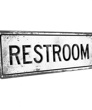 Homebody Accents Restroom 6x16 Metal Sign Retro Restroom Rustic 0 300x360