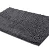 ITSOFT Non Slip Shaggy Chenille Bath Mat For Bathroom Rug Water Absorbent Carpet 21 X 34 Inches Charcoal Gray 0 100x100