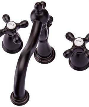 Kingston Brass KB1975AX Heritage Widespread Lavatory Faucet With Metal Cross Handle Oil Rubbed Bronze 0 0 300x360